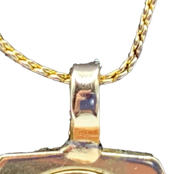 Vintage Necklace Pendant Faux Cameo Silver Tone S Chain Lady Profile Victorian - Picture 7 of 10